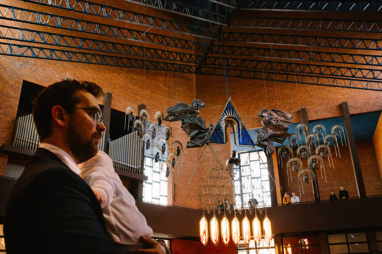 portret ojca, dziecka i świętych w kościele Boboli w Lublinie