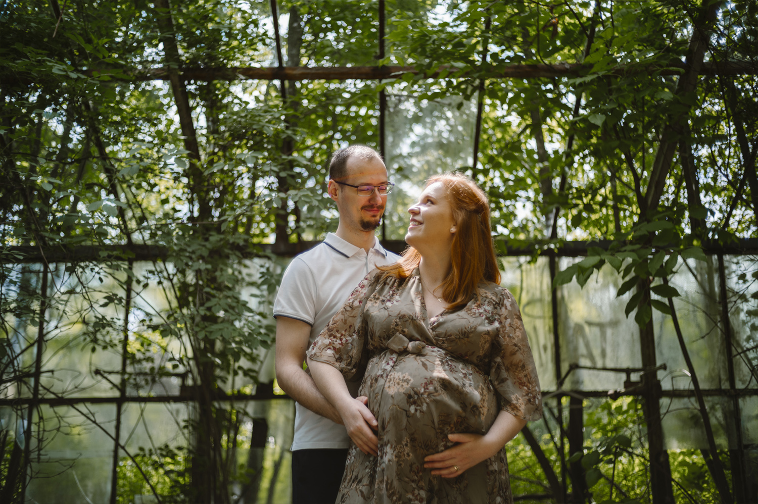 zdjęcia brzuszkowe w szklarni