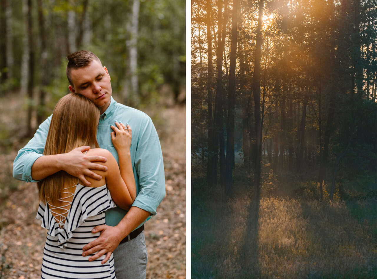 narzeczeńska sesja w parku narodowym - zakochani i świt