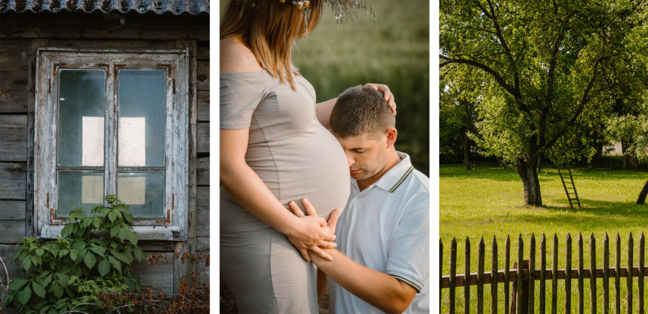 sesja ciążowa w okolicy Lublina - detale krajobrazu