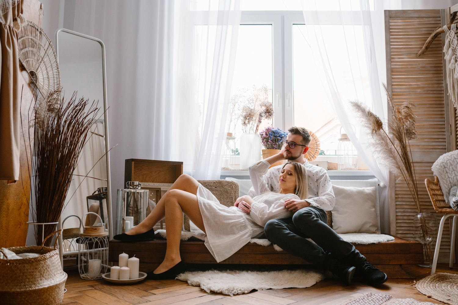 zakochani podczas boho sesji